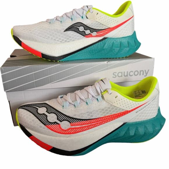 Saucony Endorphin Pro 4 White/Mutant Men’s Running Shoes Size 9.5 Carbon Plate main image 9